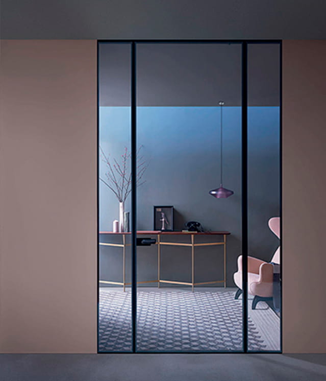 Interni-onesti-lualdi-puerta-cristal-shoin-pivotante